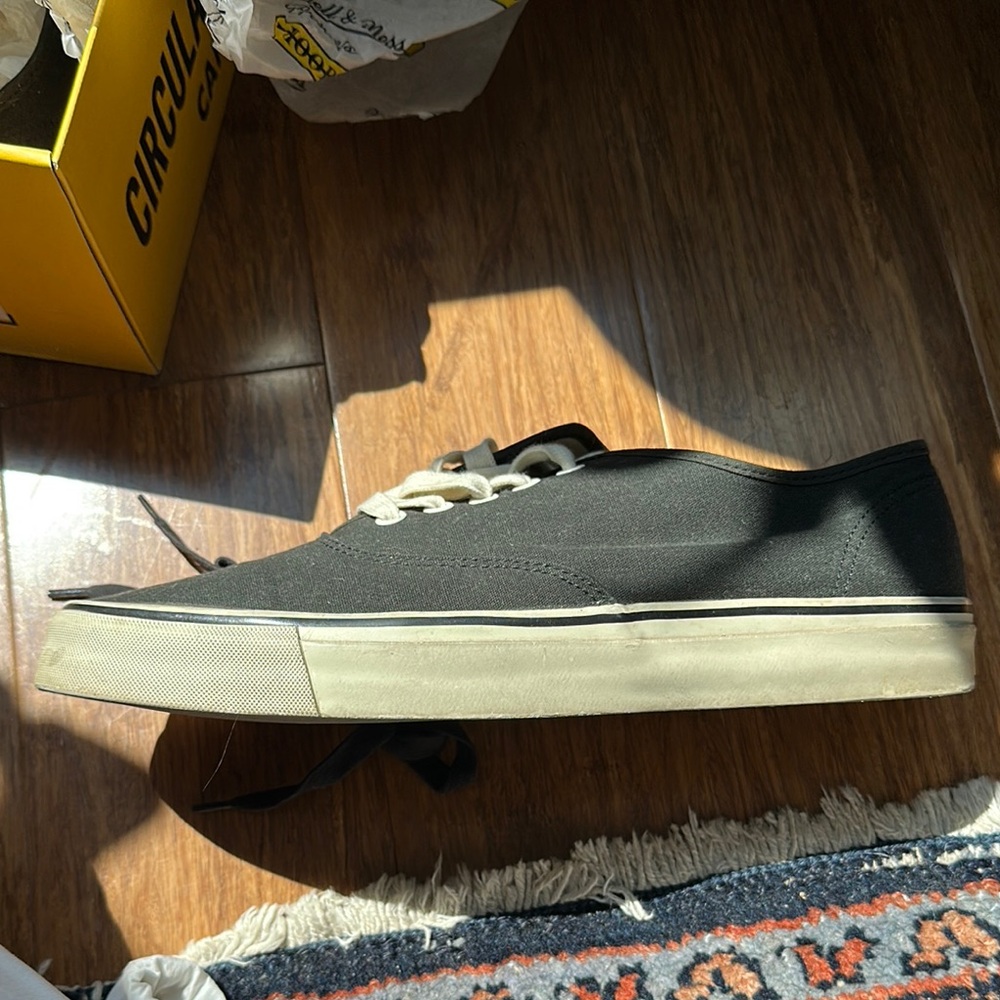 Buck Mason Black and Cream Sneakers - Picture 4 of 6